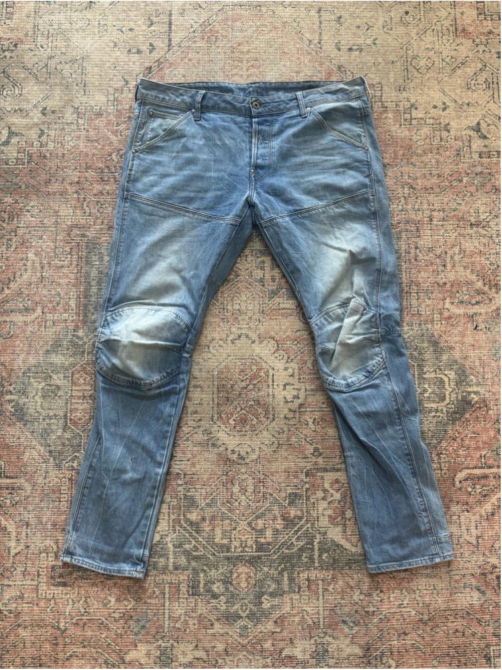Men’s G Star Raw 3D Slim 5620 Y2K Blue Denim Jeans Size 34X32